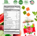 Feelgood Superfoods Vita Fruits And Veggies Supplements, Multivitamin Fruit And Vegetable Gummies, 25 Fruits And Vegetables, Watermelon And Apple Flavors, Vegan, Non-Gmo, 60 Count