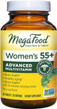 MegaFood Women's 55+ Advanced Multivitamin for Women - Doctor-Formulated with Choline, Vitamin D3, Vitamin B12, Biotin - Plus Real Food - Optimal Aging, - Vegetarian - 60 Tabs (30 Servings)60 Tablets