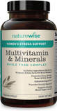 Naturewise Womenã¢ÂS Stress Support Multivitamin & Minerals Whole Food Complex With Sensoril Ashwagandha, Probiotics For Energy, Focus, Mood Balance (Packaging May Vary) (1 Month Supply ÃÂ 60 Capsule)