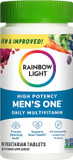 Rainbow Light Mens One Multivitamin, Men's Daily Multivitamin Provides High-Potency Immune Support, With Vitamin C, Vitamin D and Zinc, Vegetarian, 90 Count90 Count (Pack of 1)