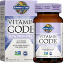 Garden of Life Prenatal Multivitamin for Women with Iron, Folate & Vitamin C and D3 for Neural Development & Probiotics for Immune Support  Vitamin Code  Non-GMO, Gluten-Free, Kosher, 30 Day Supply90 Count (Pack of 1)