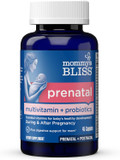 Mommy'S Bliss Prenatal Multivitamin + Probiotic For Women W/ Folic Acid, Supports Baby Development & Mom'S Digestion W/ Zinc, Vitamin B6 & B12, Ginger & Choline, Vegan & Gluten Free (45 Servings)