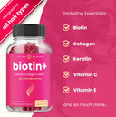 Hair Skin & Nails Gummies | Biotin with Collagen & Keratin | 5000mcg Biotin Beauty Complex | Vitamin Supplement | Berry | 120 Count for Women & Men | Healthy Hair, Radiant Skin & Strong Nails