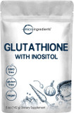 Glutathione Supplement, Pure Glutathione Reduced Powder With Inositol, 5 Ounce (9 Months Supply), 2 In 1 Formula, Powerful Ingredients For Antioxidants, Supports Liver Function, Vegan