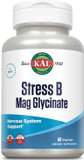 Kal Stress B Mag Glycinate, B Complex Vitamins Plus Magnesium, Active Forms Coenzyme Vitamin B-6, Methylcobalamin, And Folate From 5-Mthf, Healthy Mood & Relaxation Support, 30 Servings, 60 Vegcaps