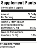 Life Enhancement Double C - Max Absorption 608 Mg Buffered Vitamin C (Calcium Ascorbate And Ascorbyl Palmitate) & 61 Mg Calcium - 180 Capsuls