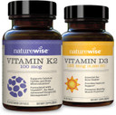 Naturewise Vitamin K2 + Vitamin D3 5,000Iu (3 Month Supply - 90 Softgels Per Bottle)