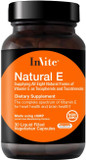 Invite Health Natural E Complex - Supplies All Eight Natural Forms Of Vitamin E - Mixed Tocopherols And Tocotrienols - Powerful Antioxidants For Multiple Health Needs - 30 Vegetarian Capsules