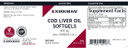 Kirkman - Cod Liver Oil With Vitamin A & D - 300 Softgels - Essential Fatty Acids - Supports Foundational Health - Hypoallergenic