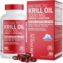 Bronson Antarctic Krill Oil 1000 Mg With Omega-3S Epa, Dha, Astaxanthin And Phospholipids 180 Softgels180 Count (Pack Of 1)