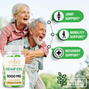 Hemp Oil Capsules Pills - 2 Pack - 5000 Hemp Oil Capsules - Made In The Usa - Maximum Value - Rich In Omega 3,6,& 9