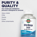 Kal Ultra Omega 3-6-9 1200Mg | Fish Oil W/Cold Pressed Flaxseed & Borage Oil | Skin, Hair, Heart, Memory | 100 Softgels