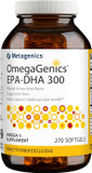 Metagenics OmegaGenics EPA-DHA 300mg - Daily Omega 3 Fish Oil Supplement to Support Cardiovascular, Musculoskeletal and Immune System Health - 270 Softgels