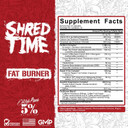 5% Nutrition Shred Time Fat Burner | Green Tea, Coffee Bean, Cayenne, Theobromine, Gbb | Appetite Suppression | 30 Servings (180 Capsules)