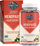 Garden Of Life Herbals Menopause Supplement With S-Equol & Trans-Resveratrol For Multi-Symptom Relief, Keranat For Thicker, Fuller Hair Growth  Non-Gmo, Gluten-Free, Vegan, Berry Flavor, 30 Servings