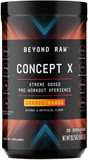 Beyond Raw Concept X | Clinically Dosed Pre-Workout Powder | Contains Caffeine, L-Citrulline, Creatine, And Beta-Alanine | Orange Mango | 20 Servings