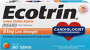 Ecotrin Low Strength Aspirin, 81Mg Low Strength, 365 Safety Coated Tablets