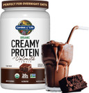 Garden Of Life Creamy Organic Vegan Protein Powder + Oatmilk, 20G Complete Plant Based Protein, Coconut Water, Mcts, Sprouted Grains, Prebiotics, Probiotics  Gluten-Free, Chocolate Brownie, 2 Lbs