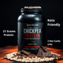 Sport Formula Chickpea Protein Powder, Organic And Vegan Plant Based Protein, All Natural Protein Powder With Essential Amino Acids, Chocolate Flavor, Only 2 Net Carbs With 21 Grams Protein