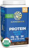 Vegan Organic Protein Powder Plant-Based | Bcaa Amino Acids Hemp Seed Soy Free Dairy Free Gluten Free Synthetic Free Non-Gmo | Chocolate 30 Servings | Warrior Blend By Sunwarrior