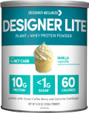Designer Wellness, Designer Lite, Low Calorie Natural Protein, Prebiotic Fiber, Key Vitamins & Minerals,Chocolate Cookies & Cream, 9.03 Ounces