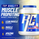 Ronnie Coleman Signature Series Whey Xs Protein Powder, Pre Workout Shake Mix For Lean Muscle Support, Low Sugar Supplement For Women & Men, Vanilla Ice Cream Flavor, 5 Lb Bottle