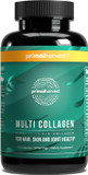 Primal Harvest Multi Collagen Pills For Women And Men (Type I, Ii, Iii, V, X) 120 Capsules W/Vitamin C For Hair, Skin, Nails120 Count (Pack Of 1)