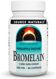 Source Naturals Bromelain 500 Mg Pineapple Enzyme Caps, 60 Ct