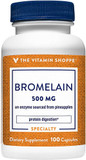 The Vitamin Shoppe Bromelain 500Mg 600 Gdu, Supports Protein Digestion Absorption, Enzyme Sourced From Pineapples (100 Capsules)