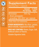 The Vitamin Shoppe Bromelain 500Mg 600 Gdu, Supports Protein Digestion Absorption, Enzyme Sourced From Pineapples (100 Capsules)