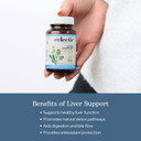 Eclectic Institute Raw Fresh Freeze-Dried Liver Support | Milk Thistle & Dandelion | 45 Ct (400 Mg)