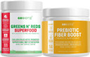 Gobiotix Bundle Prebiotic Fiber Supplement + Super Greens Powder N' Super Reds Powder
