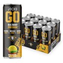 Jocko Go Energy Drink - Keto, Vitamin B12, Vitamin B6, Electrolytes, L Theanine, Magnesium- All Natural Energy Boost, Sugar Free Nootropic Monk Fruit Blend - 12 Pack (Iced Tea - Lemonade Flavor)