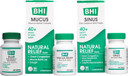 Bhi Flu + Cold/Flu Symptom Relief Natural, Safe Homeopathic Relief - 100Ct, Bhi Mucus, Natural Chest Congestion Relief And Mucus Build-Up -100Ct And Bhi Sinus Congestion Relief 100Ct Bundle