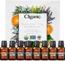 Cliganic Organic Aromatherapy Essential Oils Gift Set (Top 8), 100% Pure - Peppermint, Lavender, Eucalyptus, Tea Tree, Lemongrass, Rosemary, Frankincense & Orange0.5 Fl Oz (Pack Of 8)