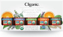 Cliganic Organic Essential Oils Set (Top 5-15Ml) + White Ceramic Diffuser