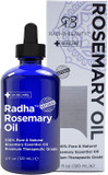 Radha Beauty - Huge 4 Oz. Rosemary Essential Oil - 100% Pure Therapeutic Grade, Steam Distilled For Aromatherapy, Relaxation, Scalp, Healthy Hair Growth, Anti-Aging, Dry Skin4 Fl Oz (Pack Of 1)