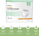 Mckesson Classic Underwear, Incontinence, Light Absorbency, Large, 72 Count