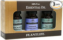 Plantlife Top Single Notes 3-Pack (Eucalyptus, Lavender, And Tea Tree) Aromatherapy Essential Oil Set - No Additives Or Fillers - Made In California 10 Ml