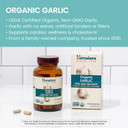 Himalaya Organic Garlic, For Total Heart Health, Cholesterol And Immune Support, 1,400 Mg, 60 Caplets, 15 Day Supply60 Count (Pack Of 1)