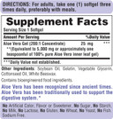 Puritan's Pride Aloe Vera Extract 25mg (5000mg equivalent) Softgels, 200 Count (Packaging may vary)