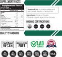 Organic Chlorella: 4 Organic Certifications Broken Cell Wall Form, Blue Green Algae - Raw, Sun-Grown, Non-Irradiated, Maximum Nutrient & Cgf (Chlorella Growth Factor) Levels - (120 Tablets)