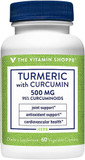 The Vitamin Shoppe Turmeric With Curcumin 500Mg, Supports Joint Mobility & Provides Antioxidant Benefits With 95% Curcuminoid (60 Veggie Capsules)