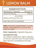 Secrets Of The Tribe Lemon Balm 60 Capsules(2 Pcs.), 1000 Mg, Lemon Balm (Melissa Officinalis) Dried Leaf (2X60 Capsules)