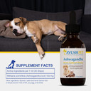 Ayush Pet Stress Support Ashwagandha Drops, Calm And Focus For Dogs Or Cats, Alcohol Free Supplement, 2 Oz