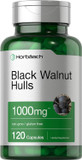 Black Walnut Hulls | 1000 Mg | 120 Capsules | Non-Gmo & Gluten Free | By Horbaach