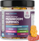 Drops Of Nature Quercetin Liquid Drops 750Mg | Lions Mane Mushroom Gummies 60 Bears | Bundle