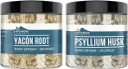 Earthborn Elements Psyllium Husk And Yacon Root Bundle, 200 Capsules, Pure & Undiluted, No Additives