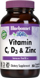 Bluebonnet Nutrition Vitamin C, D3 & Zinc, For Immune Health And Respiratory Function*, Soy-Free, Gluten-Free, Non-Gmo, Kosher Certified, Dairy-Free, 50 Vegetable Capsules, 50 Servings50 Count (Pack Of 1)