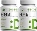 DEAL SUPPLEMENT 2 Pack of Ultra Strength HMB Supplements 1000mg Per Serving, 600 Capsules | Third Party Tested | Supports Muscle Growth, Retention & Lean Muscle Mass | Fast Workout Recover